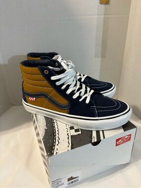 Vans Skate hightop Andrew Reynolds sneakers mens‎ 11 navy golden brown colorway